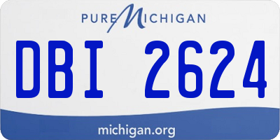 MI license plate DBI2624