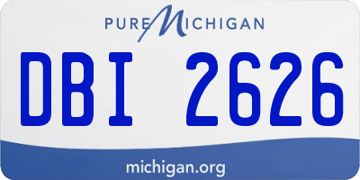 MI license plate DBI2626