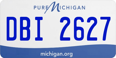 MI license plate DBI2627