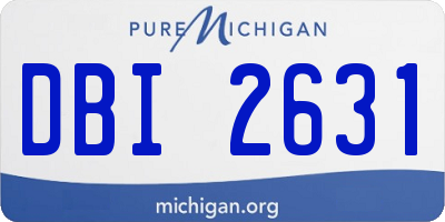 MI license plate DBI2631