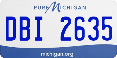 MI license plate DBI2635