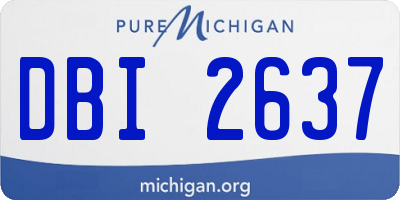 MI license plate DBI2637
