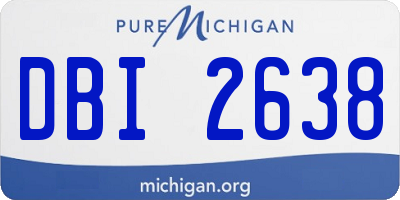 MI license plate DBI2638