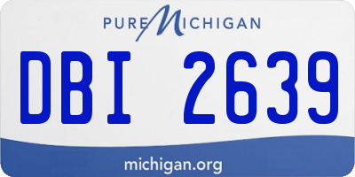 MI license plate DBI2639