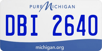 MI license plate DBI2640