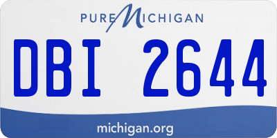 MI license plate DBI2644