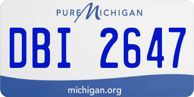 MI license plate DBI2647