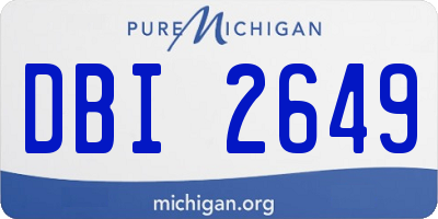 MI license plate DBI2649