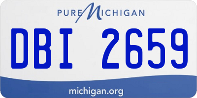 MI license plate DBI2659