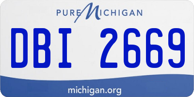MI license plate DBI2669
