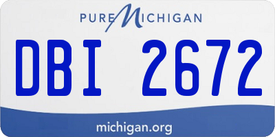 MI license plate DBI2672