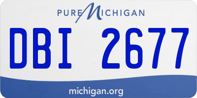 MI license plate DBI2677