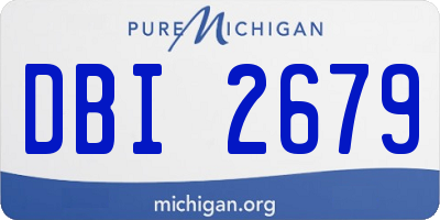 MI license plate DBI2679