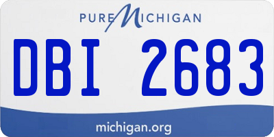 MI license plate DBI2683