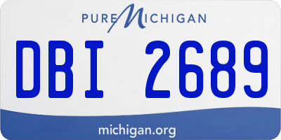 MI license plate DBI2689