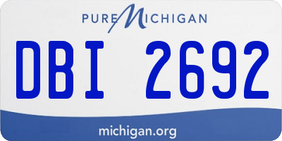 MI license plate DBI2692