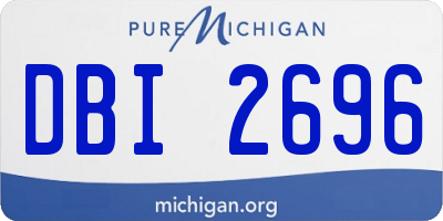 MI license plate DBI2696