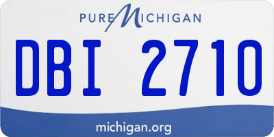MI license plate DBI2710