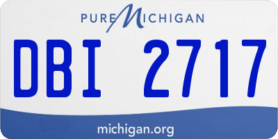 MI license plate DBI2717