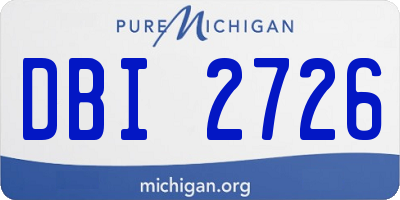 MI license plate DBI2726