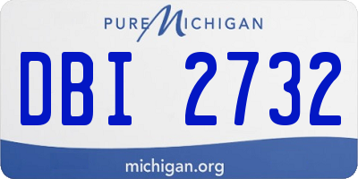 MI license plate DBI2732