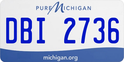 MI license plate DBI2736