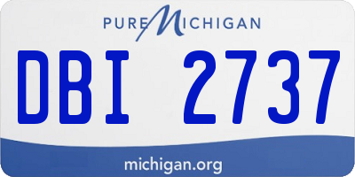 MI license plate DBI2737