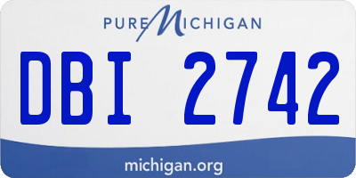 MI license plate DBI2742