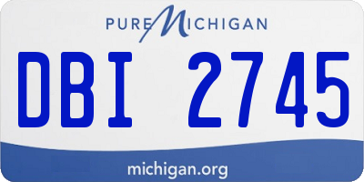 MI license plate DBI2745