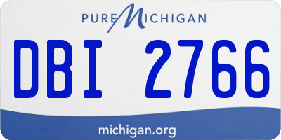 MI license plate DBI2766