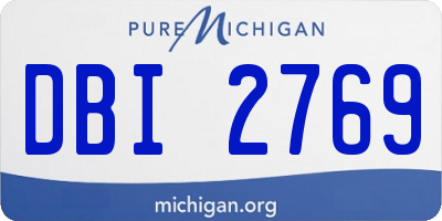 MI license plate DBI2769
