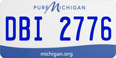 MI license plate DBI2776