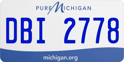 MI license plate DBI2778
