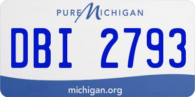 MI license plate DBI2793
