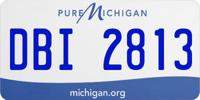 MI license plate DBI2813