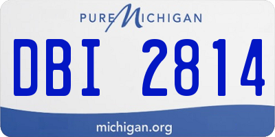MI license plate DBI2814
