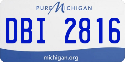 MI license plate DBI2816