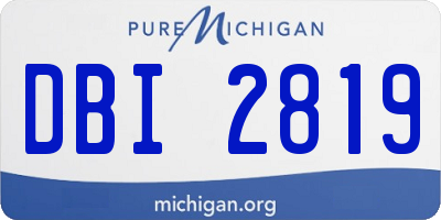 MI license plate DBI2819
