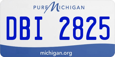 MI license plate DBI2825