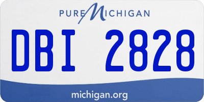 MI license plate DBI2828