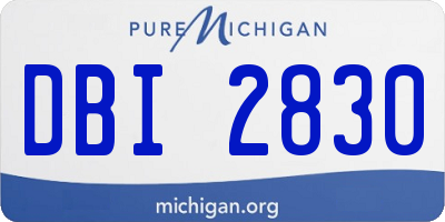MI license plate DBI2830
