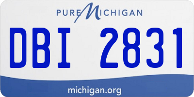 MI license plate DBI2831