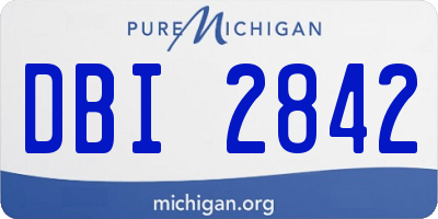 MI license plate DBI2842