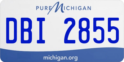MI license plate DBI2855