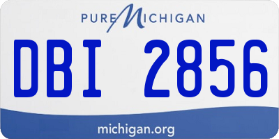 MI license plate DBI2856