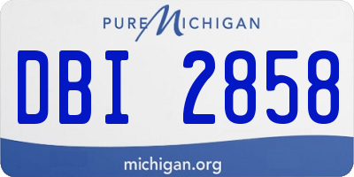 MI license plate DBI2858