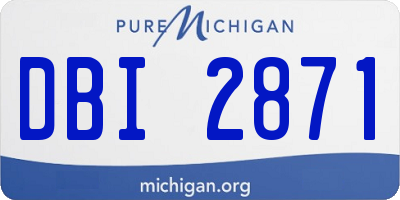 MI license plate DBI2871