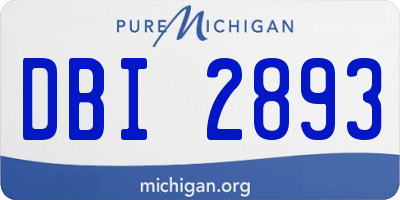 MI license plate DBI2893
