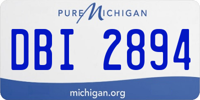 MI license plate DBI2894