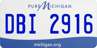 MI license plate DBI2916